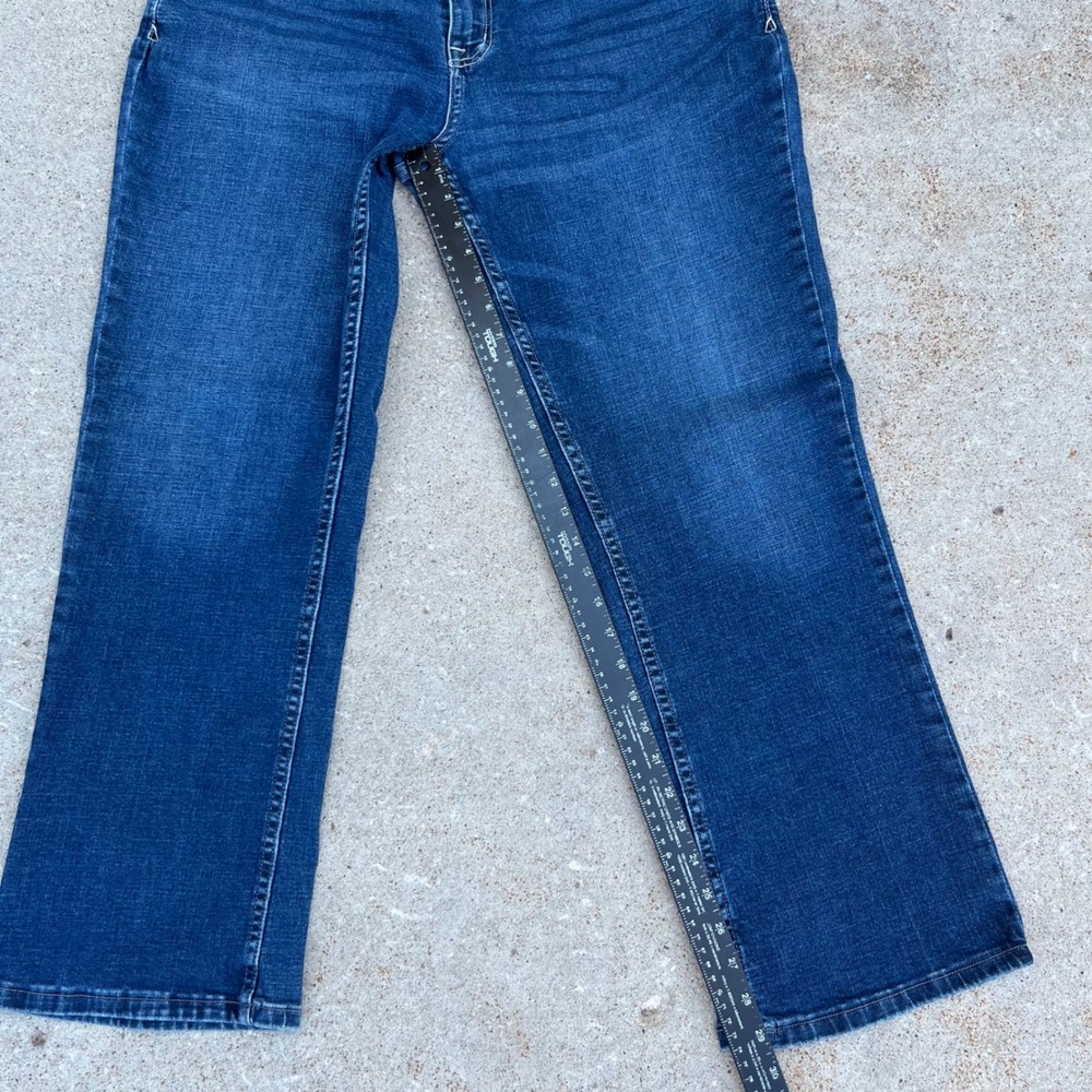 Devil-Dog Dungarees Mens Relaxed Bootcut Jeans Dark Wash Blue 36x30 - Picture 7 of 7